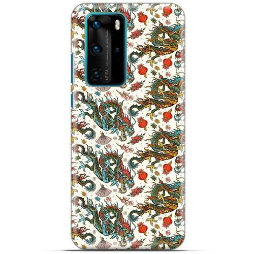Huawei P40 Pro Kılıf Dragons (20) Koruyucu Kılıf Ejderha Japon