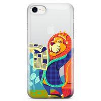 Apple iPhone 7 Kılıf Aslan Kral Arka Kapak Koruma Desenli Full Koruyucu