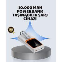 Kompakt 10000 Mah Powerbank – Dijital Göstergeli, Type-c Ve Lightning Uyumlu