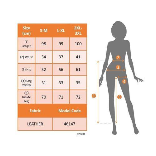 Kadın Yüksek Bel Lastikli Cepli Deri Detaylı Dalgıç Pantolon