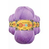 5 Adet Lüks Patik İpi Yünü Lila 98275 - bonbon mudanis