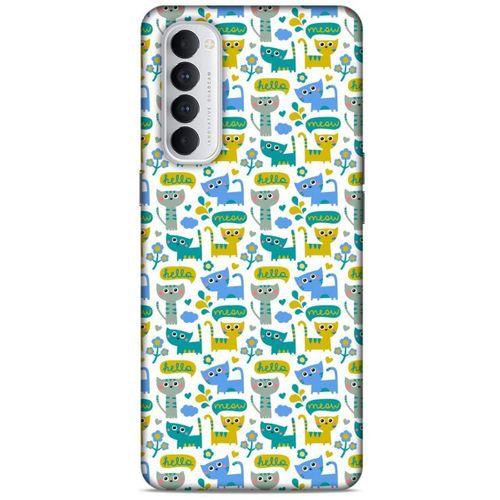 Lopard Oppo Reno 4 Pro Uyumlu Kılıf Kediler (39) Liquid Crystal Kılıf Minnoş