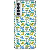 Lopard Oppo Reno 4 Pro Uyumlu Kılıf Kediler (39) Liquid Crystal Kılıf Minnoş