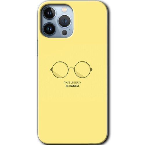 iPhone 13 Pro Max Kılıf HD Desen Baskılı Arka Kapak + Mat Kobra Cam - Be Honest