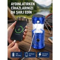 Güneş Enerjili Katlanabilir Kamp Feneri – Usb Şarjlı, Hafif Ve Çok Fonksiyonlu