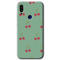 MRCİLETİSİM Xiaomi Redmi Note 7 Kılıf Baskılı Kapak - Kiraz Berry + 5D Tam Kaplayan Cam