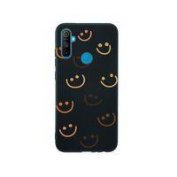Oppo Realme C3 Smile Premium Silikonlu Siyah Telefon Kılıfı