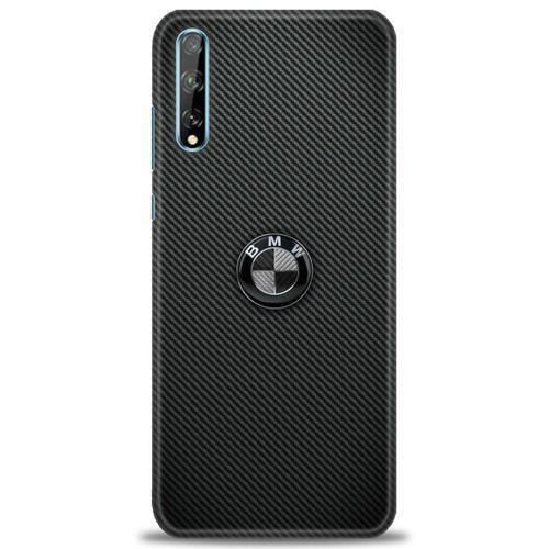 Huawei P Smart S Kılıf HD Baskılı Kılıf - Bmw Siyah + Tam Ekran Koruyucu