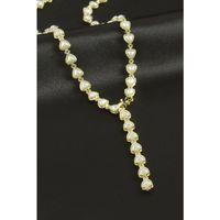 Kalp Zirkon Taşlı Çelik Y Kolye