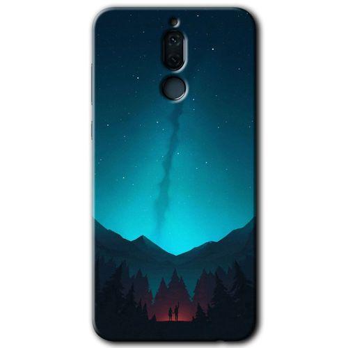 Potkal Hediye Fabrikası Huawei Mate 10 Lite Kılıf HD Desen Baskılı Arka Kapak - Night Fores Mount