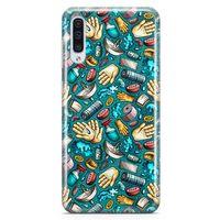 Samsung Galaxy A50 Kılıf Deodorant Sabun Doodle Arka Kapak Koruma Desenli Full Koruyucu