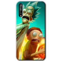 Huawei Y8P Kılıf HD Desen Baskılı Arka Kapak - Rick Morty