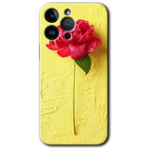 Potkal Hediye Fabrikası iPhone 14 Pro Kılıf HD Desen Baskılı Arka Kapak - Kırmızı Gül