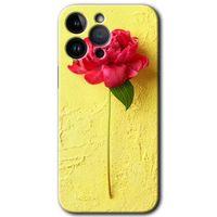 Potkal Hediye Fabrikası iPhone 14 Pro Kılıf HD Desen Baskılı Arka Kapak - Kırmızı Gül