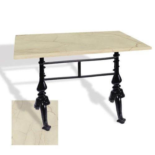 Dockers Çipa 3001 Döküm Ayak Masa 80x120 cm - (Werzalit, Wermodin ve Allzalit Tabla) - Golden Marble