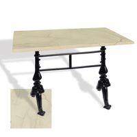 Dockers Çipa 3001 Döküm Ayak Masa 80x120 cm - (Werzalit, Wermodin ve Allzalit Tabla) - Golden Marble