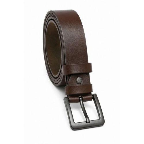 Erkek Hakiki Deri 4.5 Cm Kot Ve Kumaş Pantolon Kemeri Metal Tokalı Kahverengi