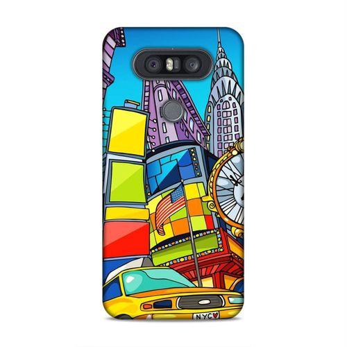 LG Q60 Kılıf Nyc Taxi Manthattan Arka Kapak Silikon Koruma Full Koruyucu