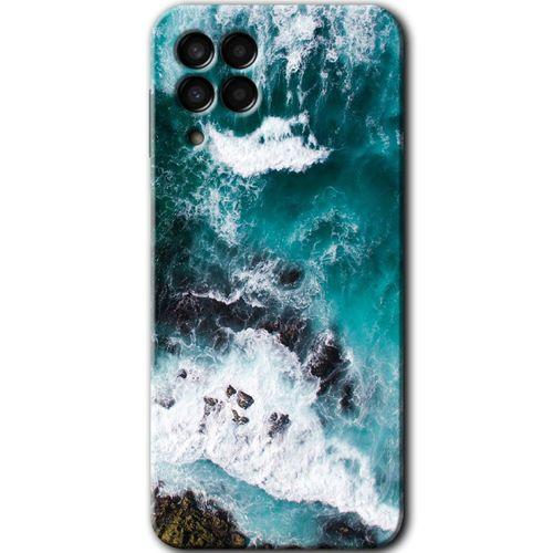 Samsung Galaxy M33 Kılıf HD Desen Baskılı Arka Kapak + Temperli Cam - Deniz Kıyısı