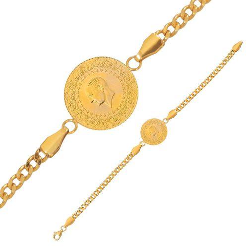 14 Ayar Altın Gurmet Çeyrekli Bileklik HSM10135