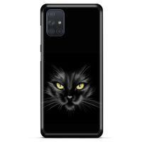 Lopard Samsung Galaxy M51 Uyumlu Kılıf Kediler (45) Liquid Air Kılıf Sarı Asalet