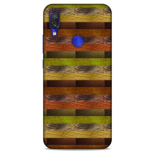 Xiaomi Redmi Note 7 Kılıf Patchwork (48) Bumper Kılıf Kahve Yeşil
