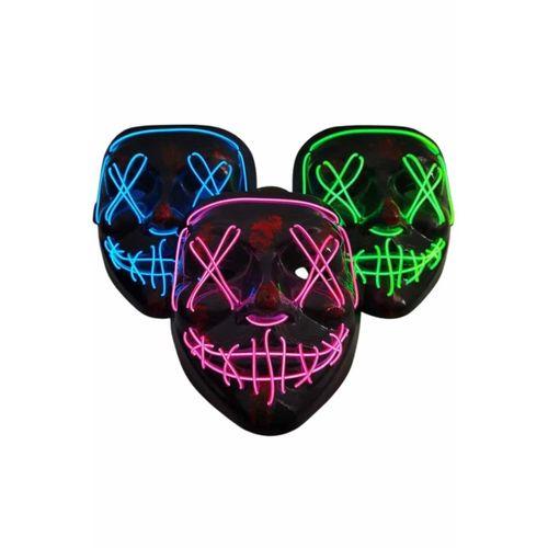 Işıklı Led Maske Parti Eğlence Maskesi Hallowen Neon Maske