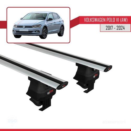 Volkswagen Polo VI (AW) 2017 ve Sonrası ile uyumlu ACE-4 Ara Atkı Tavan Barı GRİ