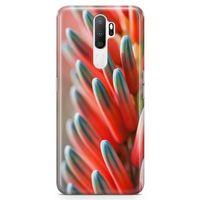 Oppo A5 2020 Kılıf Yeşil Kırmızı Bitki Arka Kapak Koruma Desenli Full Koruyucu