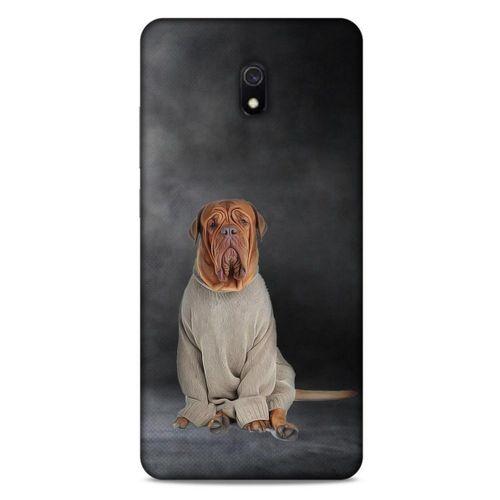 Xiaomi Redmi 8A Kılıf Köpek Kıyafetleri (29) Arka Koruma Kılıfı Fransız Mastifi Kazak