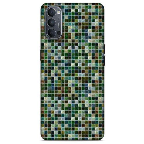 Mermer Desenli (29) Tema Arka Koruma Kılıfı Haki Oppo Reno 4 Kılıf