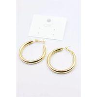 Metal Halka Küpe 3cm - Altın