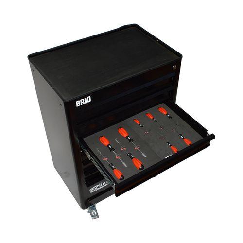 Hareketli Takım Dolabı 7 Çekmece Siyah Boş