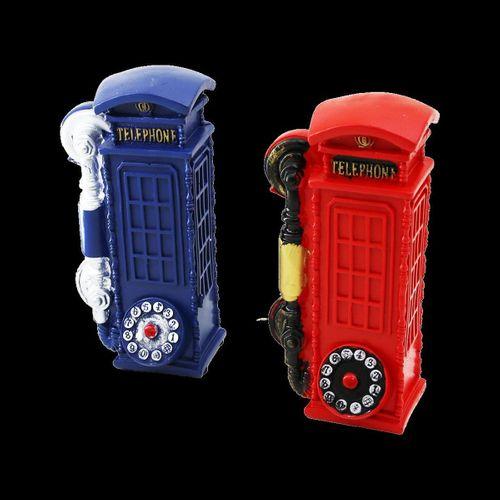 Telefon Kulübesi Dekoratif Reçine Kumbara - Vintage 20x6x6 cm