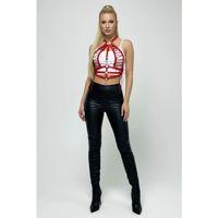 Kırmızı Kadın Kemer Bağcıklı Metal Tokalı Beden Aksesuarı - Brf1077