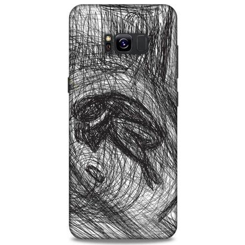 Samsung Galaxy S8 Plus Kılıf Depresyon (37) Silicone Cover Sarı Lacivert