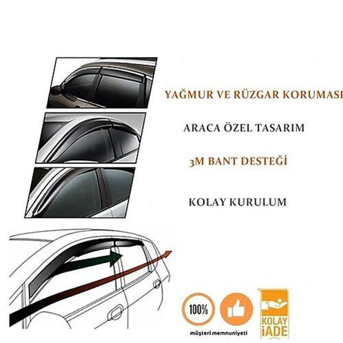 Nissan Navara 2016 Sonrası 4 Lü Set Cam Rüzgarlığı Ön Ve Arka Parça