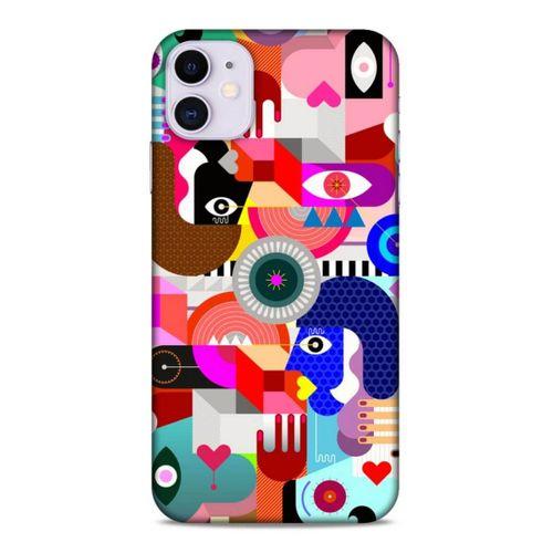 Lopard Apple Iphone 11 Uyumlu Kılıf Soyut Sanat (21) Baskılı Koruyucu Kapak