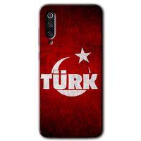 Xiaomi Mi 9 Kılıf HD Desen Baskılı Arka Kapak - Ayyıldız Türk
