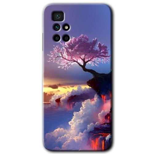 Potkal Hediye Fabrikası Xiaomi Redmi 10 Kılıf HD Desen Baskılı Arka Kapak - Wash Red Wall