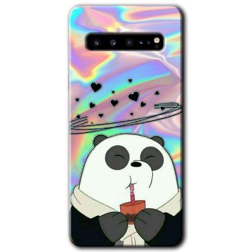 Galaxy S10 Plus Kılıf HD Desen Baskılı Arka Kapak - Milkshake Panda