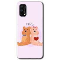MRCİLETİSİM Realme 7 Pro Kılıf HD Desen Baskılı Arka Kapak + Temperli Cam - Sevgili Ayıcık