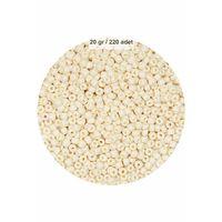 Beyaz Renk 4 mm Yaklaşık 220 adet/20 gram Cam Boncuk Oya Yazma Bileklik ve Kolye