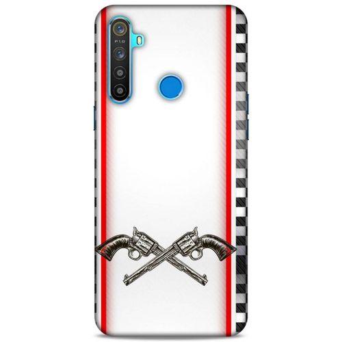 Lopard Oppo Realme 5i Uyumlu Kılıf Tattoo's (28) Arka Kapak Tabanca Sövmesi