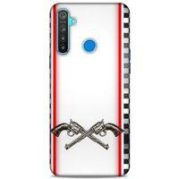 Lopard Oppo Realme 5i Uyumlu Kılıf Tattoo's (28) Arka Kapak Tabanca Sövmesi