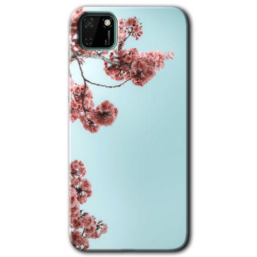 Potkal Hediye Fabrikası Huawei Y5P HD Baskılı Kılıf + 9D Tam Ekran Koruyucu - Japon Çiçeği