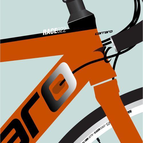 Carraro Race 022 Aero 16 Vites 28 Jant Yol Bisikleti 50 cm Turuncu-Siyah-Beyaz