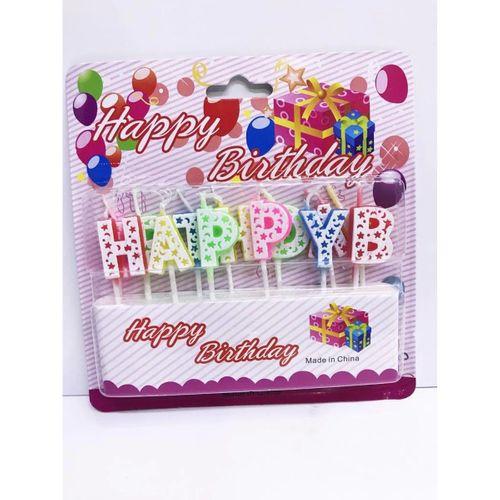 Çocuk Happy Birthday Renkli Mum