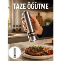 Işıklı Pilli Baharat Değirmeni Taze Ve Pratik Öğütme Yeni Nesil