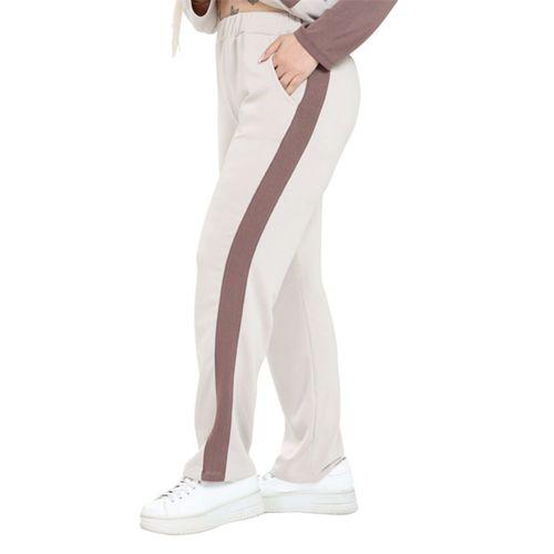 Melsay Butik Ekru Taba Renk Bloklu Modal Kadın Eşofman Takımı